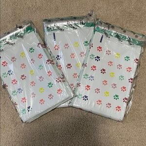 6x9(100)Colorful Paw Print Polymailers